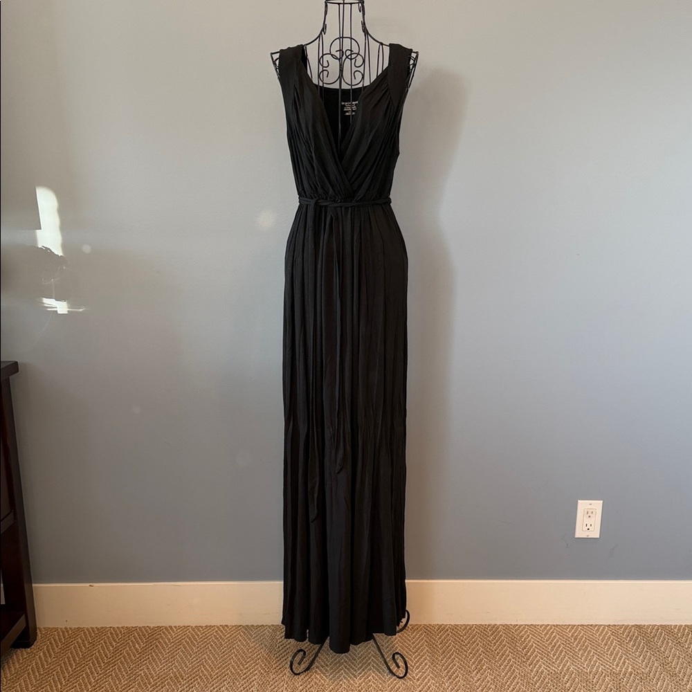 Liz Maternity Black Maxi Dress